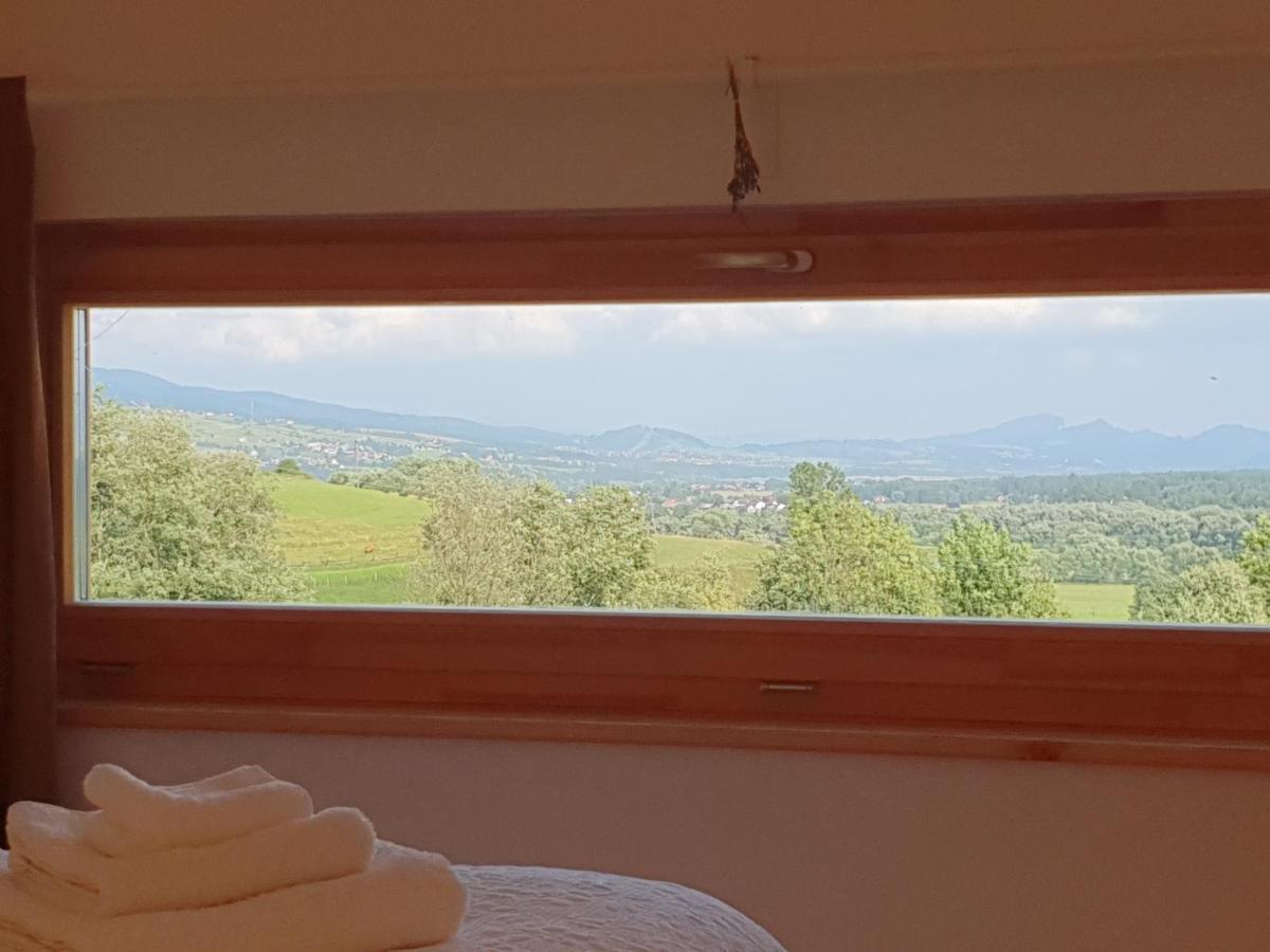 Przystan Nad Listepka Domek Nowoczesna Stodola Z Widokiem Na Tatry, Gorce I Pieniny Лопушна Екстериор снимка